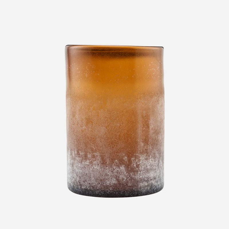 Värmeljushållare, Mist, Brun, 19,5 cm