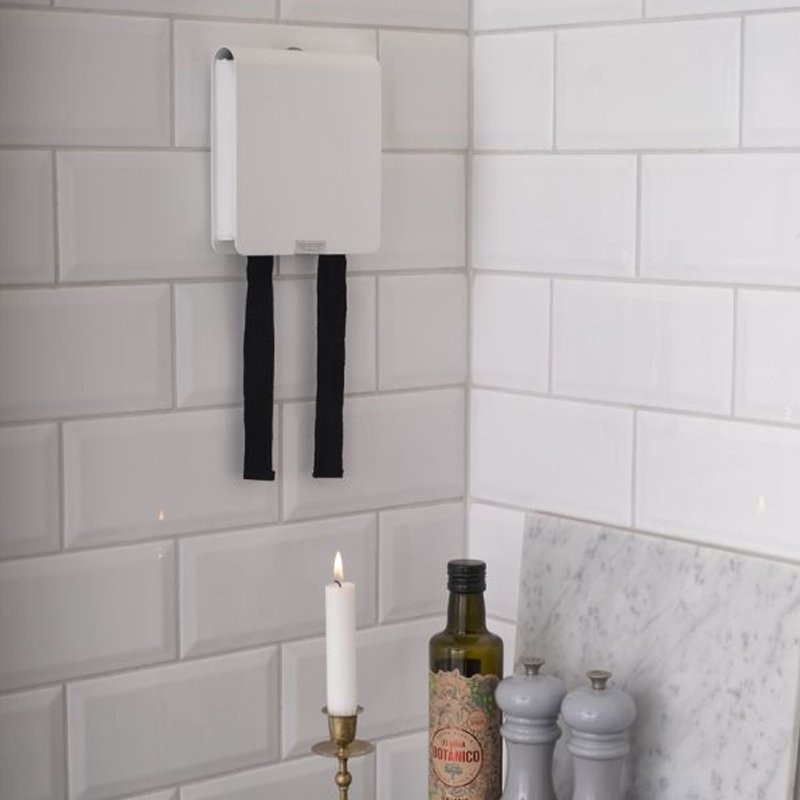 Mantle brandfilt med metallhölje Vit