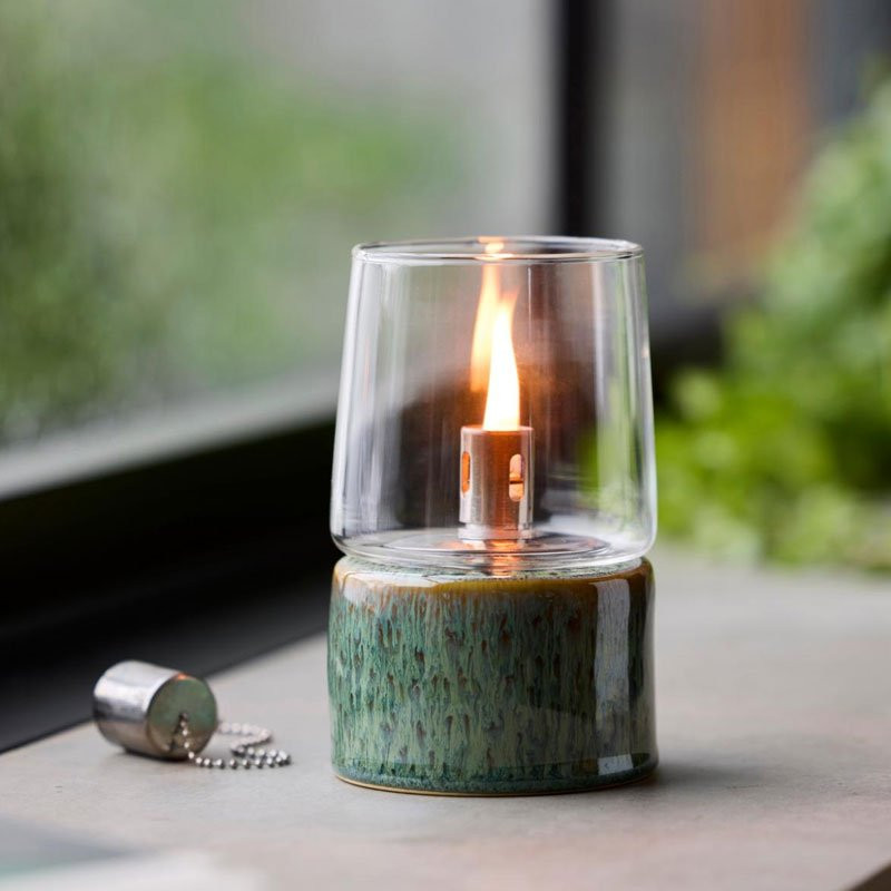 Oljelampa Grön 14 cm