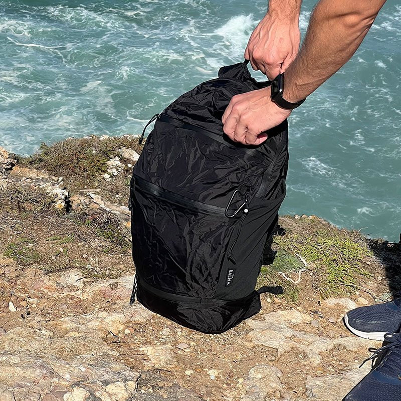 Hopvikbar Ryggsäck Svart