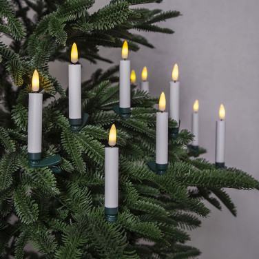 Trådlös Julgransbelysning Flamme 10 st LED-lampor