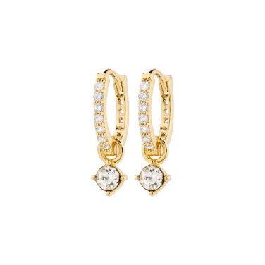 Örhängen Kristallhoops Joa Guld