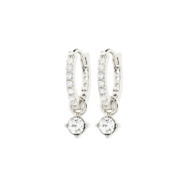 Örhängen Kristallhoops Joa Silver