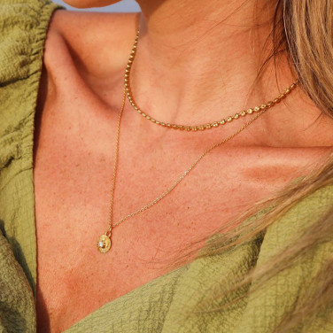 Mini Odessa Halsband Gold Crystal